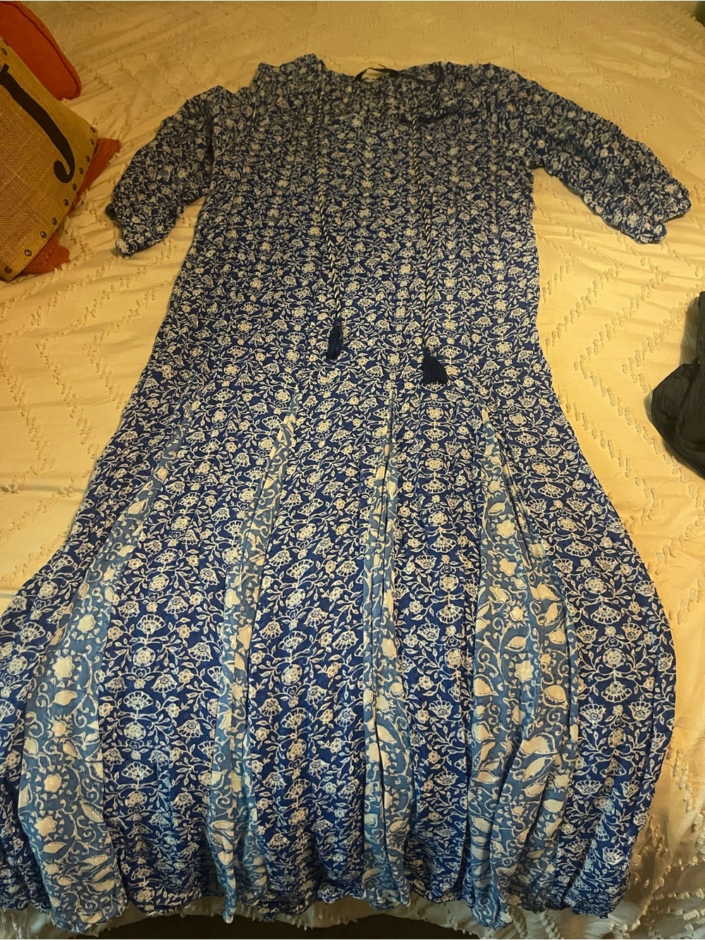 Zara Blue Floral Print dress